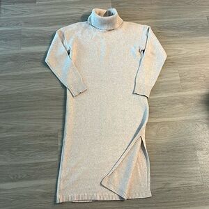 Rachel Zoe Cream Beige Knit Midi Dress Size Medium